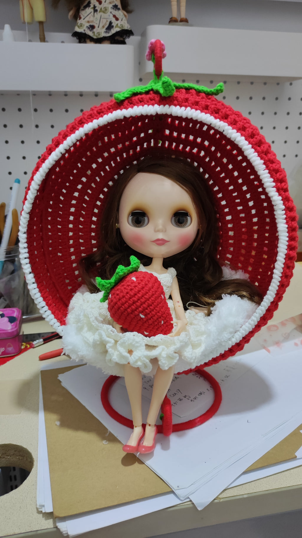 Crochet cradle chair, suitable for Blythe, OB22,OB24