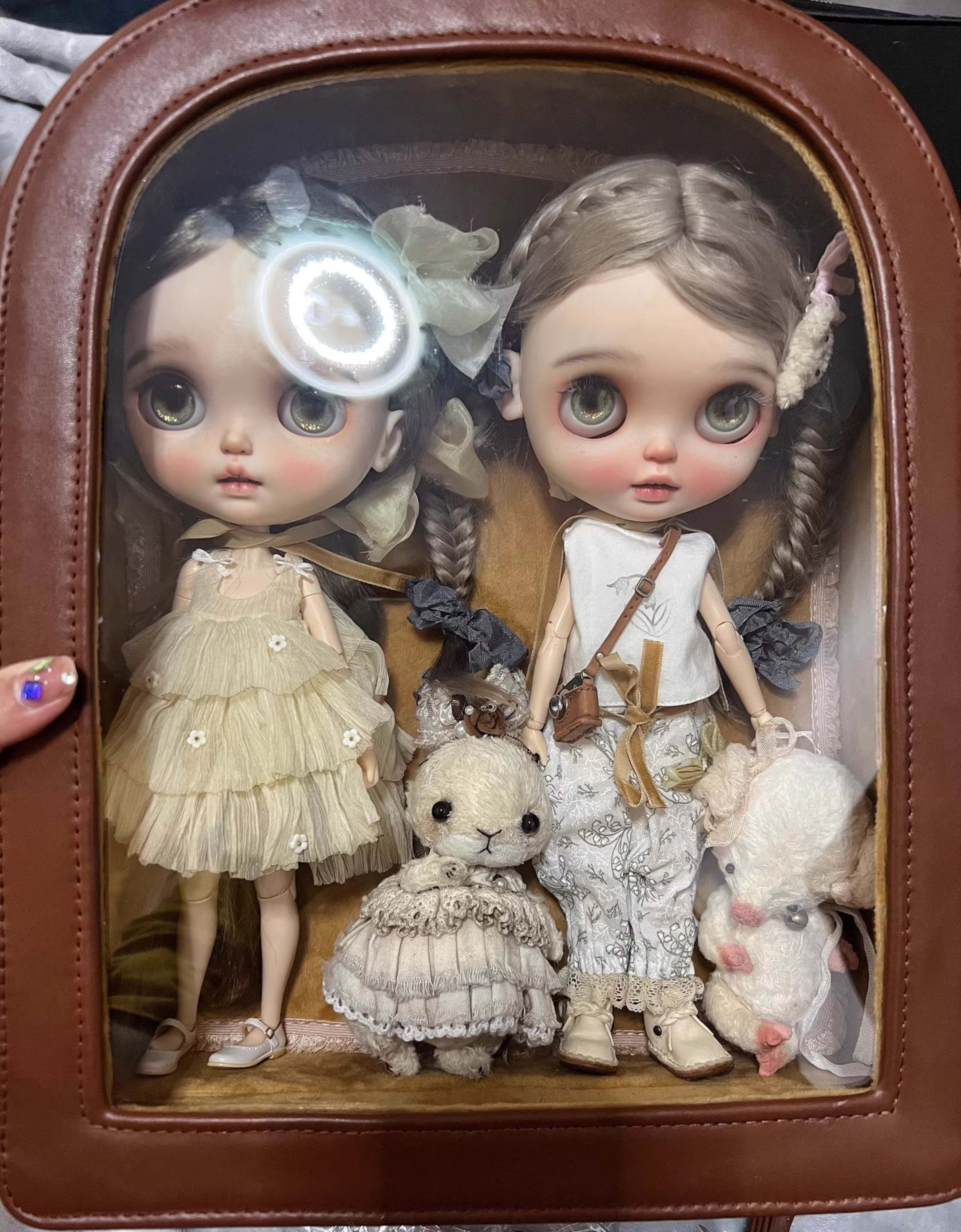 Blythe doll carry bag, obitsu 22,OB24 doll container, 1/6" doll carry bag,BDJ carry bag ,Twins dolls bag
