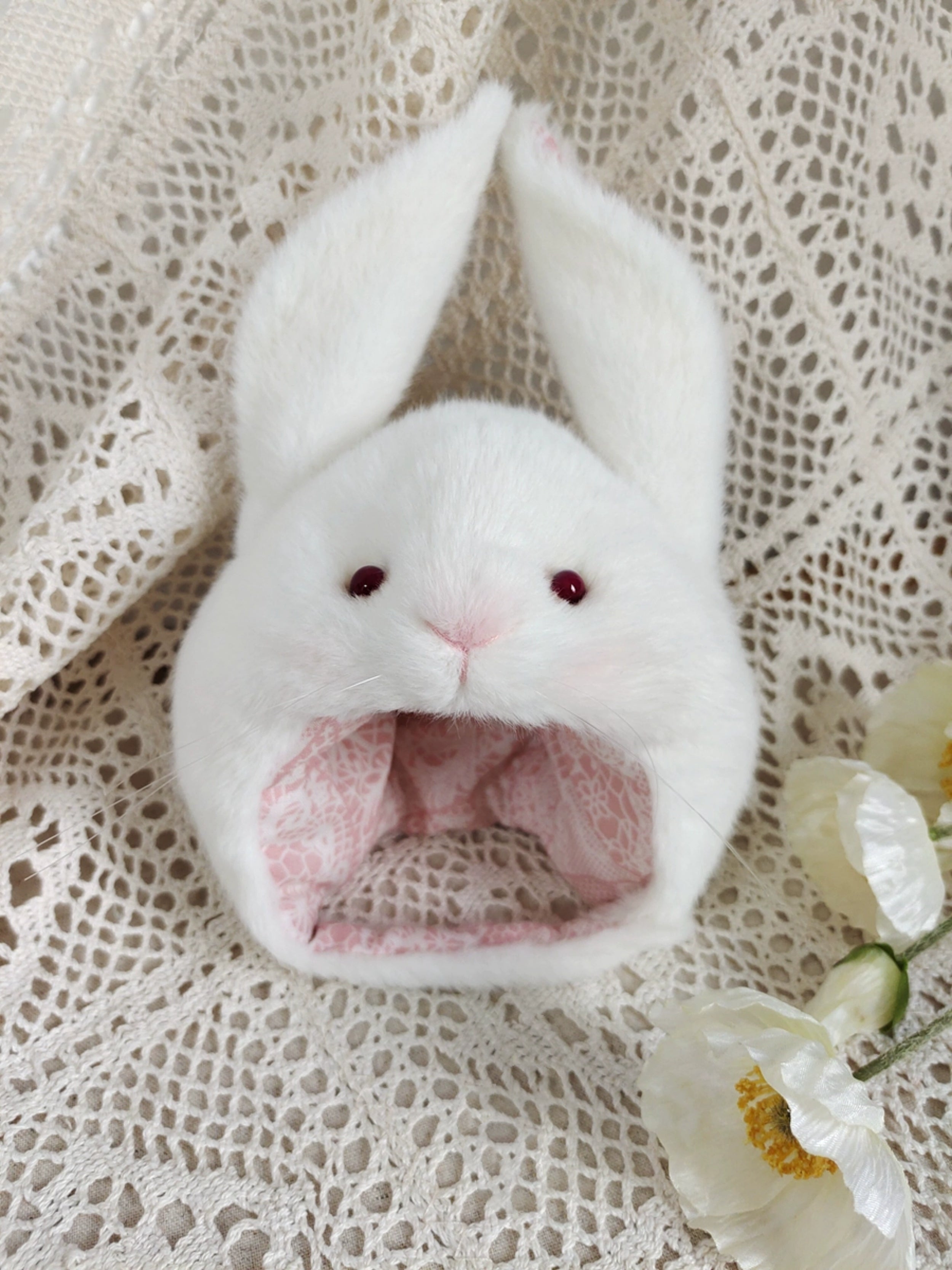 1/6" Doll Animal shaped plush hat-rabbit shaped hat