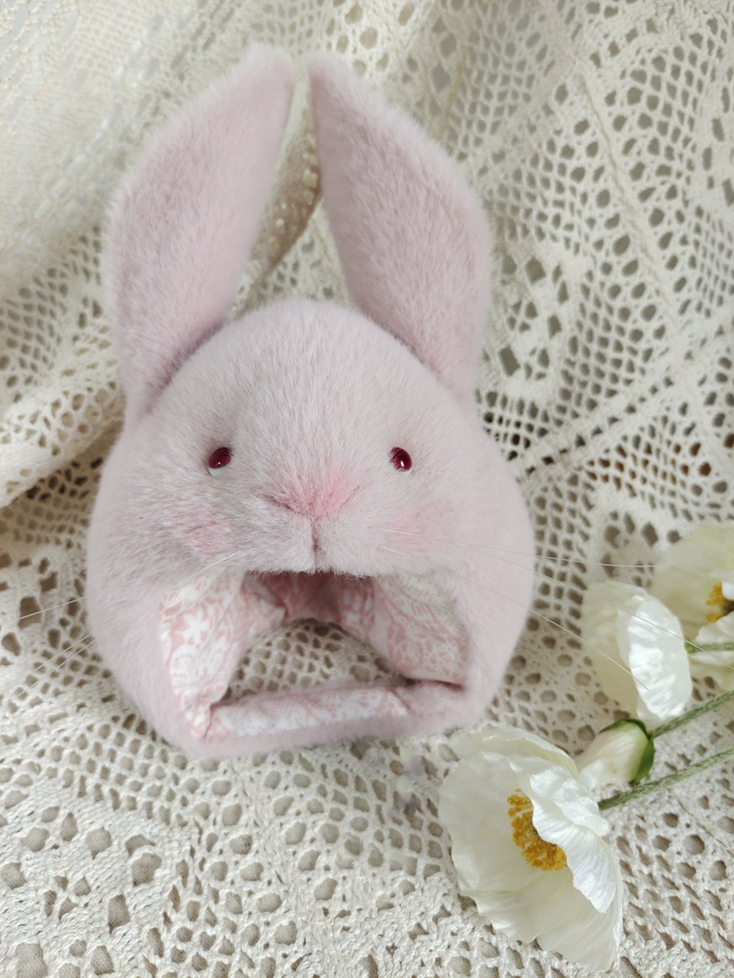 1/6" Doll Animal shaped plush hat-rabbit shaped hat