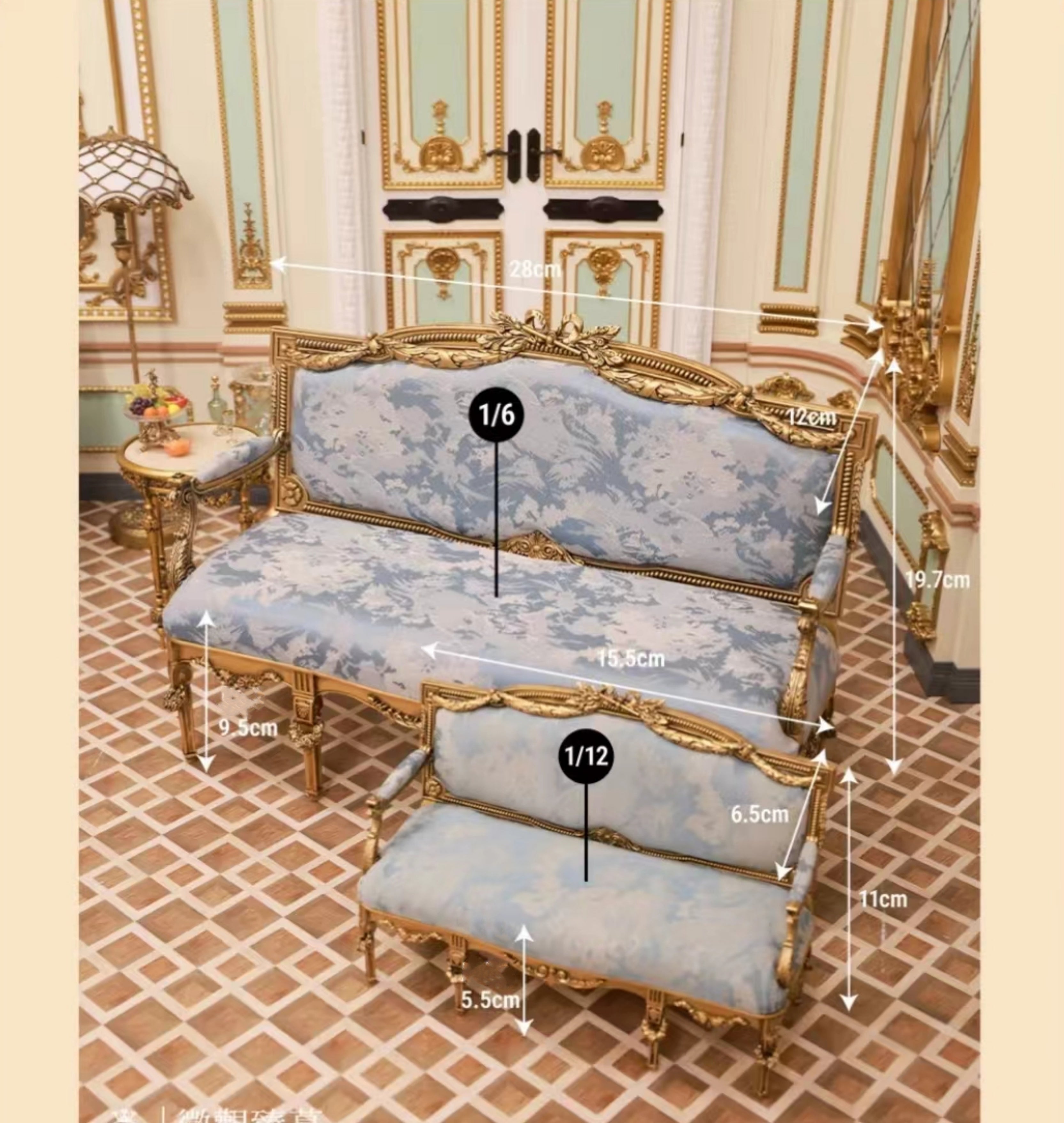 1/6" mini furniture- sofa