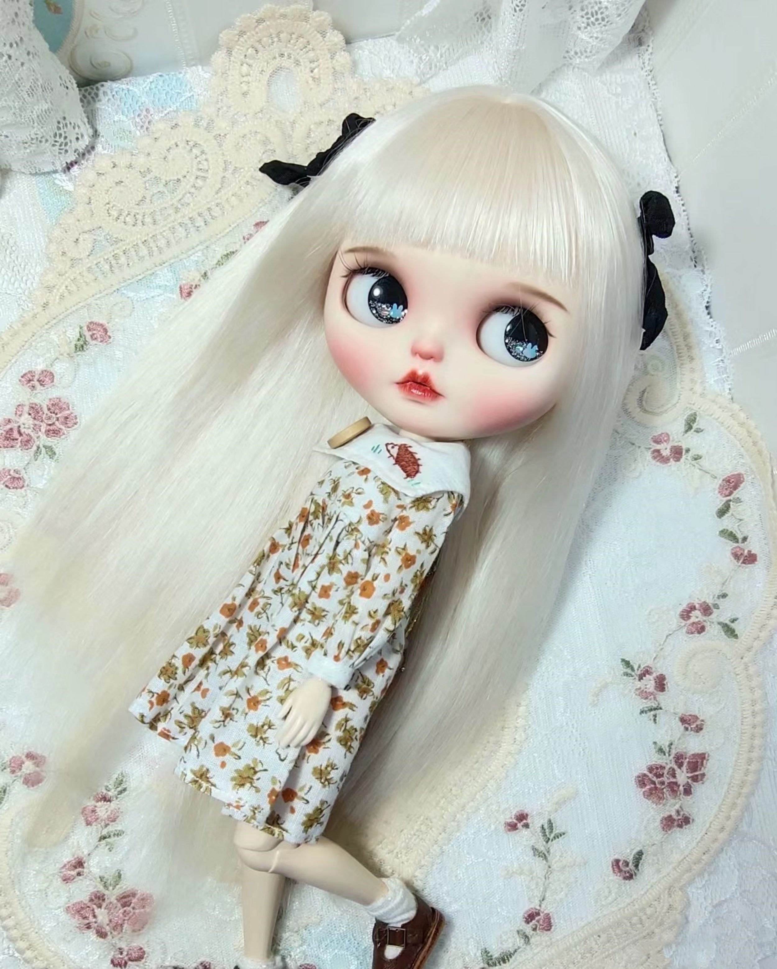 Blythe doll wig mohair wig 2