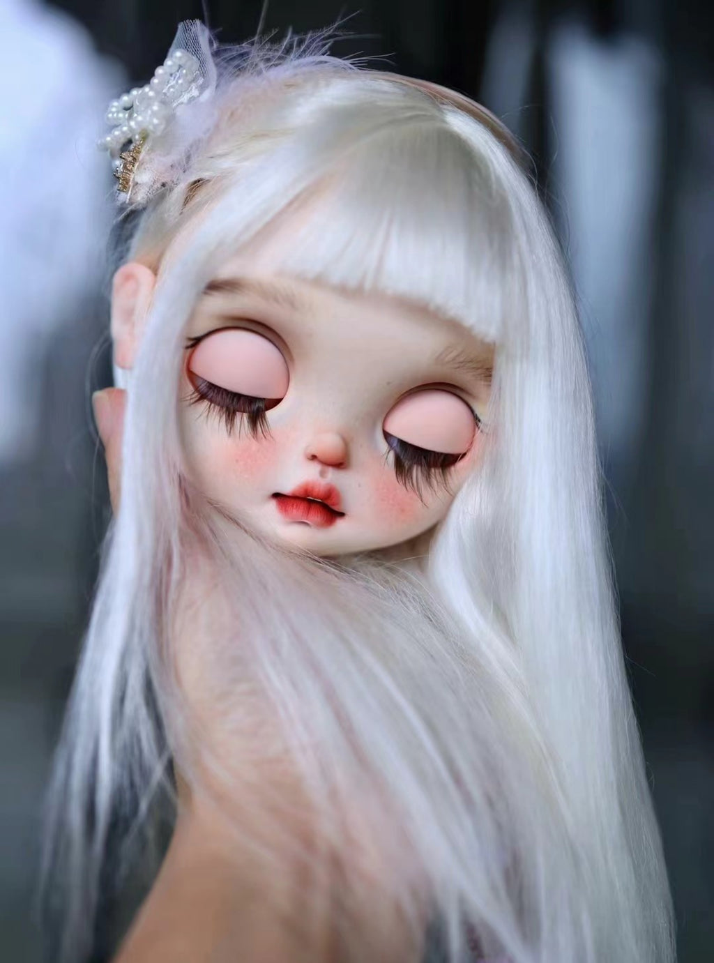 Blythe doll wig mohair wig 2