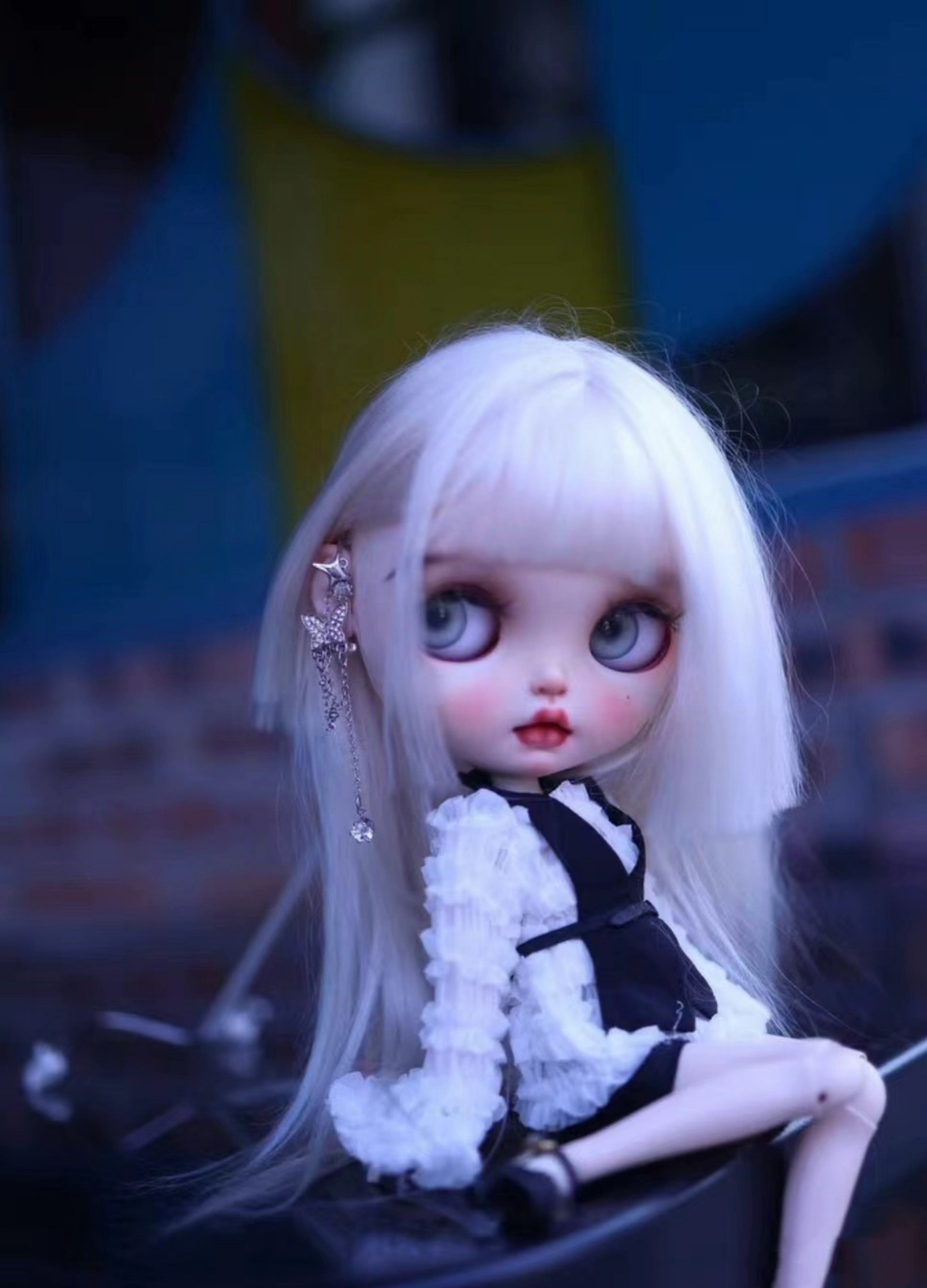 Blythe doll wig mohair wig 2